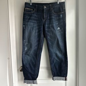 Loft Mid Rise Capri Demin with folded hem